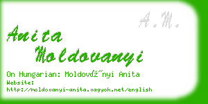 anita moldovanyi business card